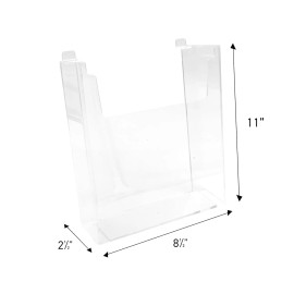 Unbranded/Generic Clear Acrylic Literature Holder for Slatwall Display 8 ½” X 11” X 2 ½" Retail