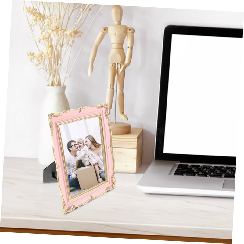 CIYODO 7 Inch Pink Resin European Photo Frame Home Decor