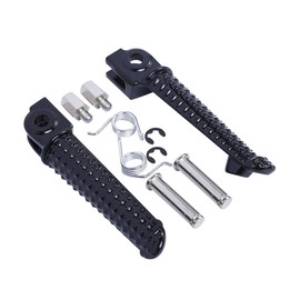 TCMT Black Front Foot Pegs Footpeg Footrest Bracket Set Fit for Yamaha YZF R1 1998-2024 R1S R1M 2015-2024 YZF R6 2003-2020 YZF R6S 2003-2009 Replace for 1KB-27451-00-00/1KB-27461-00-00