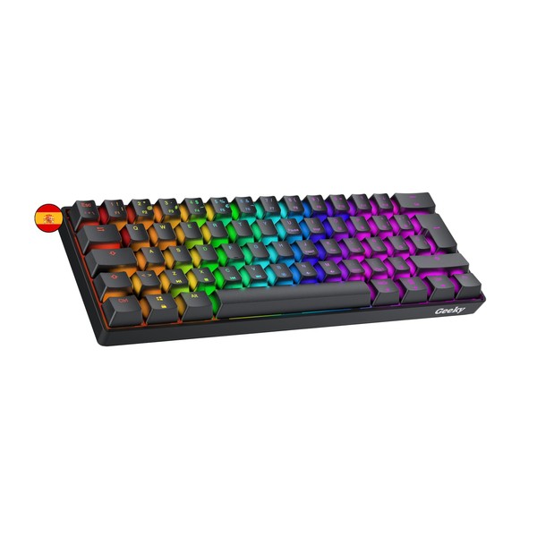 Geeky GK61 60% | Hot Swappable Mechanical Gaming Keyboard |