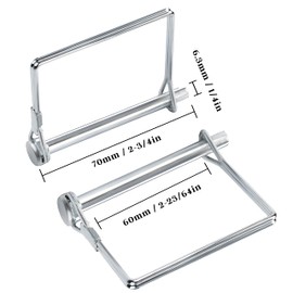 Pinailer Pack of 10 Trailer Pins – 2-3/4" x 1/4" (L x W) – Featuring Trailer Hitch Pins, Shaft Locking Coupler Pins, PTO Pins and Lock Pins for Farm Trailers Towing, Lawn Equipment and Hitches