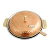 Prisha India Craft Hammered Steel Copper Casserole Donga Bowl/Copper Handi