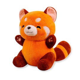 Zhlearda Red Panda Cuddly Toy, 23 cm Red Panda Plush, Kawaii Red Panda Cuddly Toy, Fluffy Cuddly Toy, Red Panda, Cuddly Panda Plush, Stuffed Animals Gift for Boys and Girls