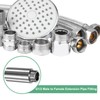 M METERXITY Shower Head Extension Arm, Stainless Steel G1/2 Male