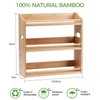 Bambition Bamboo Spice Rack Organizer, 3 Tier Spice Jars Storage