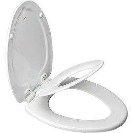Bemis 183SLOW White Elongated Wood Toilet Seat