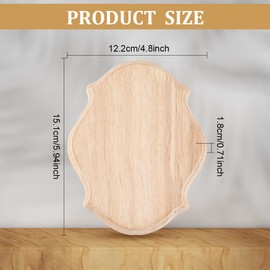 FINGERINSPIRE Unfinished Wood Plaque 5.9x4.8x0.7inch Oval Wooden Blank Signboards Natural Wood Crafts for Painting Carving Burning Wood Boards for DIY Craft Projects Home Decoration