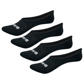 Bamboo Sports Low Cut Mens No Show Bamboo Rayon Socks - Breathable, Moisture Wicking, Odor Eliminating, Black No Show Socks for Men Size 10-12, 4 Pair