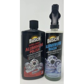 BUSCH Super Shine Aluminum Polish16 fl oz & Aluminum Wash 16 fl oz **COMBO SET**