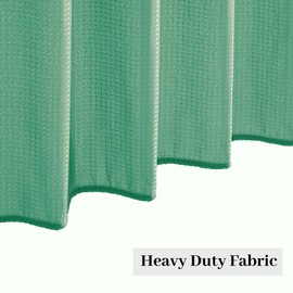Furlinic Stall Sage Green Shower Curtain 60x72 Inch,Waffle Weave Ombre Weighted Fabric Shower Curtains for Bathroom Hotel Spa Luxury,Heavy Duty Textured Cloth Shower Curtain Set with Plastic Hooks