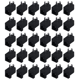 Antrader 30pcs 5.5mm x 2.1mm 3 Pin PCB Mounting Female DC Power Jack Socket Connector