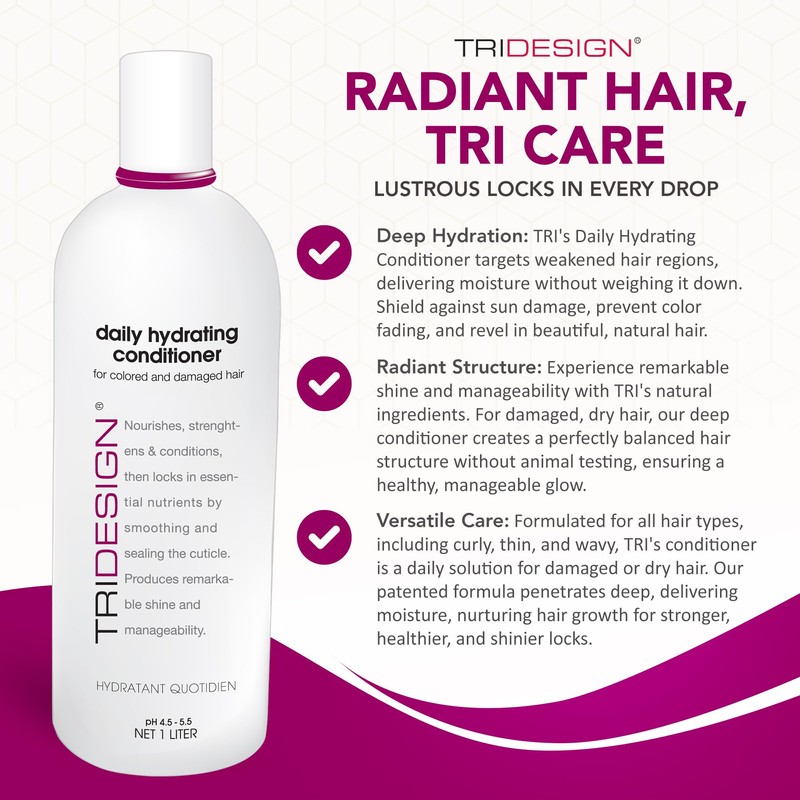 TRIDESIGN Hair Conditioner for Women or Extra Moisturizing Conditioner for