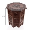 COTTON CRAFT Solid Wood Accent End Table - Hand Carved