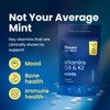 Neuro Vita-Mint D3+K2 for Bone, Immune & Mood Support - 5,000 IUS Vitamin D3 & 200mcg K2 - Sugar-Free, Aspartame-Free, Gluten-Free - Peppermint Flavor
