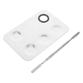 Outanaya Ergonomic Makeup Palette Set Blending Tray Spatula for Foundation Eyeshadow Nail Pigments