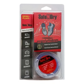 SafeNDry Shoe Deodorizers, Desiccant Pucks for Gym Bag, Sneakers, Locker, Boots - Color-Changing Silica Gel, Pack of 4