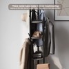 Espelism Rotary Coat Rack Freestanding Metal Coat Hall Tree Stand