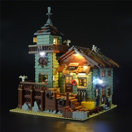 GEAMENT Bricks Light Set for Ideas Old Fishing Store Building Blocks Model Compatible with 21310 (Building Set Not Included)