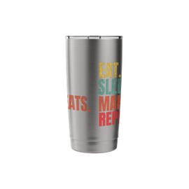 Beat Maker Eat Sleep Make Beats Repeat Music Producer EDM DJ Stainless Steel Insulated Tumbler