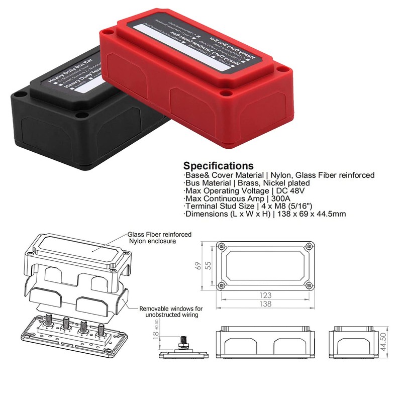 Jamgoer 300A Bus Bar 12V Heavy Duty Module Design Power