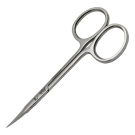 Tijera Punta Fina Curva Para Manicure Aashta Ps-269 Premium Color Plateado