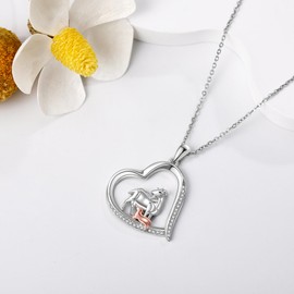 JERWLI Goat Necklace for Women 925 Sterling Silver Sheep Pendant Goat Jewelry Gift for Lovers