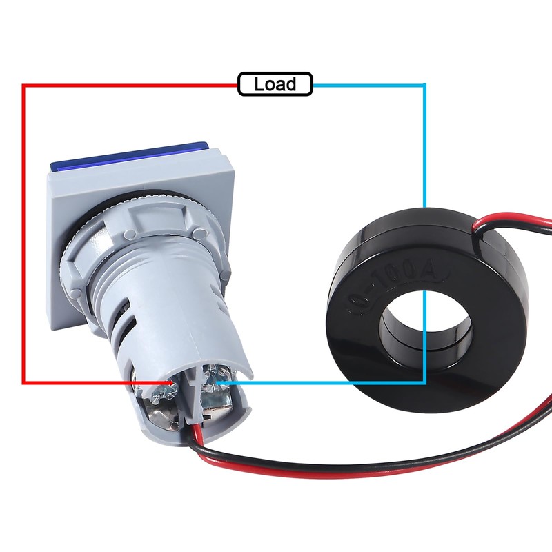 Alinan 3 in 1 60-500V 0-100A AC Digital Ammeter Voltmeter,