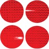 LiteMark DOT-SAE Red Dot 3 Inch Round High Reflective Prismatic
