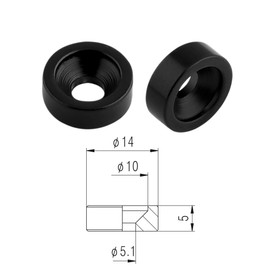 Rubatone Guitar Neck Joint Bushings Guitar Neck Joint Ferrules Bolts for Electric Guitar or Bass Guitar Parts Accessories Set of 4Pcs with Screws Black.