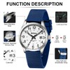 LN LENQIN Mens Watches Analog Quartz Sports Unisex Watch 30M