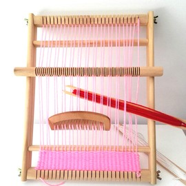 Mochiglory Wooden Weaving Loom Creative DIY Weaving Art 15.7 x 11.4 x 1.4 inches for Kids, Beginners and Experts