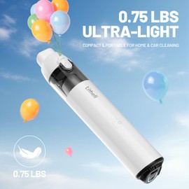 LiTHELi Handheld Vacuum Cordless, 10,000Pa Powerful Suction with Rechargeable U-Battery, Ultra Lightweight Mini Dust Buster for Car, Home, Pet Hair & Crevices – Black