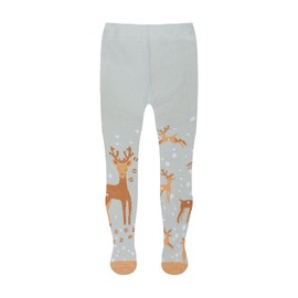 Dedoles Tights Kids Girls & Boys Cotton Funny Designs Dinosaur Car Flamingo Koala Raccoon Birds Gift, reindeer in the snow