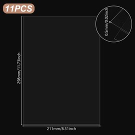 AHANDMAKER 11Pcs Polycarbonate Sheets, 11.7x8.3x0.02 Inch Clear Plastic Sheet, Thin Craft Plastic Board, Flexible Plastic Sheets for DIY Crafts Poster Picture Frames Document Invitations Displays