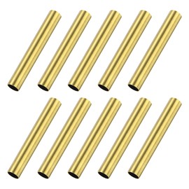M METERXITY 10-Pack 20mm Brass Round Tube, 3mm OD 0.2mm Wall Thickness Short Brass Seamless Tubing for DIY Crafting/Decorating, Small Metal Straight Pipe [0.12x0.008x0.79IN]