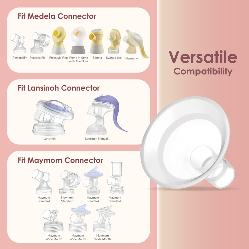 Maymom MyFit Comfy Series 19mm Two Piece Nipple Compatible with