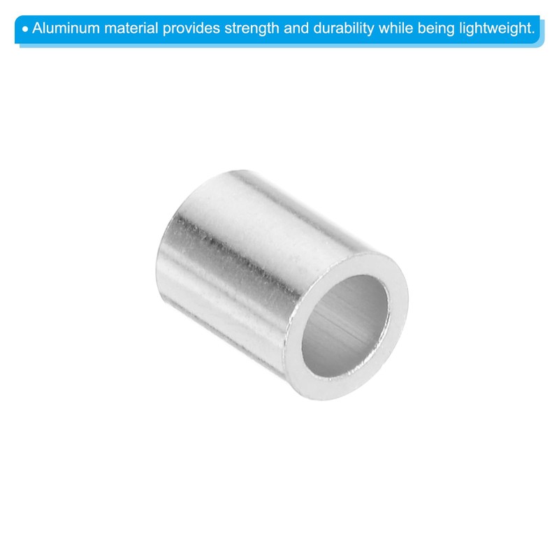 sourcing map 5/32" 4mm Aluminum Crimping Loop Sleeve Single Round