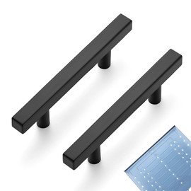 Ravinte 30 Pack 3 Inch Cabinet Pulls Black Sqaure Kitchen Cabinet Handles Black Cabinet Hardware Stainless Steel Drawer Pulls 4 Inch Overall Length with Mounting Template