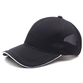 Kyoto Thank You Large Hat, Sports, Air Mesh Cap, Large Size, Baseball Cap, Max. 25.6 inches (65 cm), Solid, Black