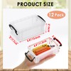 OGANAZI 12 PCS Clear Plastic Crayon Boxes with Snap Lids,