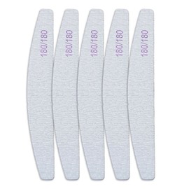 5 pieces zebra double-sided nail file half-moon 180180 grit, 1 piece, 20 pieces zebra half-moon 180180 / 5개입 지브라 양면 네일파일 반달형 180180 그릿, 1개, 20개입 지브라 반달 180180