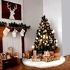 DERAYEE 92 cm Christmas Tree Blanket, White Christmas Tree Blanket,