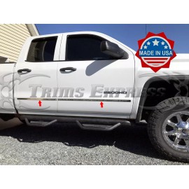 Trims Express-Made in USA 2014-2018 Silverado/Sierra Double/Extended Cab Body Side Molding Flat 1 1/8" 4Pc