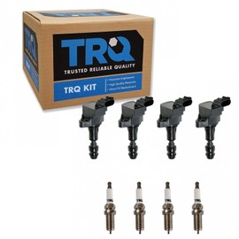 TRQ Ignition Coil & Iridium Spark Plug Kit Set for Buick Chevy GMC Pontiac Saab
