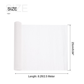 MECCANIXITY Crepe Paper Roll 8.2ft Long 10 Inch Wide for Wedding Ceremony Various Large Festivals Decoration,White