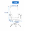 Hyper Cover 1-Piece Office Chair Cover (Pearl, Large) - Stretchable