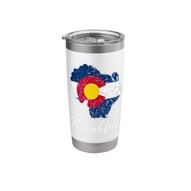 COLORADO State Flag Turkey Thanksgiving Home Celebrations Stainless Steel Insulated Tumbler