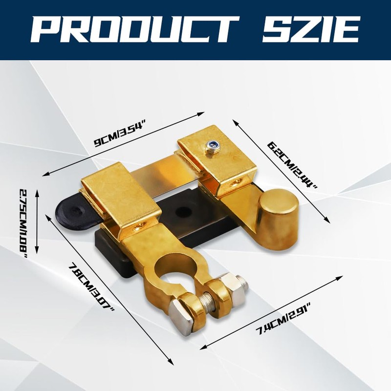 Kutyun Battery Disconnect Switch, Car Battery Switch, 12V/24V Top Post