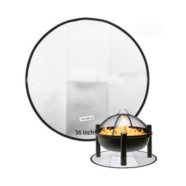 SAFE TECH Fire Pit Mat for Decking, 36″/91cm Fireproof Mat Grill Mat, 4 Layers Fire Proof Mat, Grass, BBQ, Firepad, Camping, Patio Shield, Wooden Floor, Deck Defender, Fire Retardant Mat