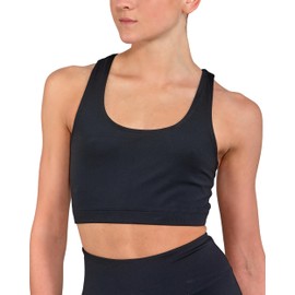 Silky Dance Racerback Sports Bra Crop Top for Girls Age 11-13 Years Black